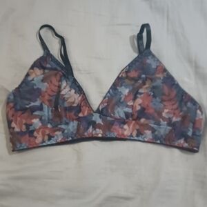 Sheer floral bralette size large